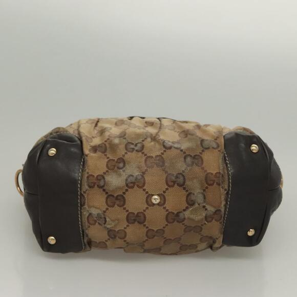 GUCCI GG Crystal Hand Bag Coated Canvas Beige Gold - Picture 9 of 16
